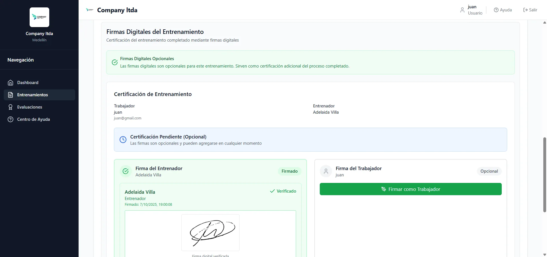Certified Digital Signatures