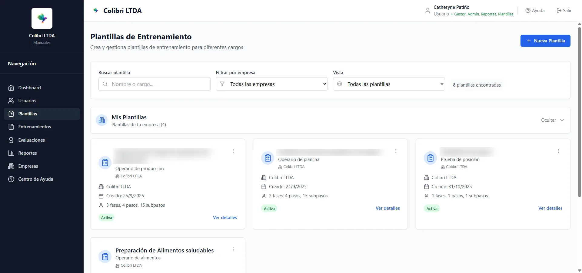 Training Templates